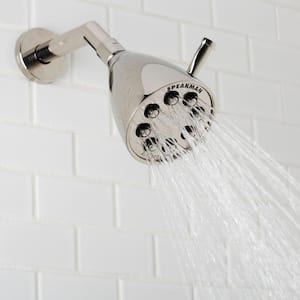 3-Spray 3.6 in. Single Wall MountHigh Pressure Fixed Adjustable Shower Head in Polished Nickel