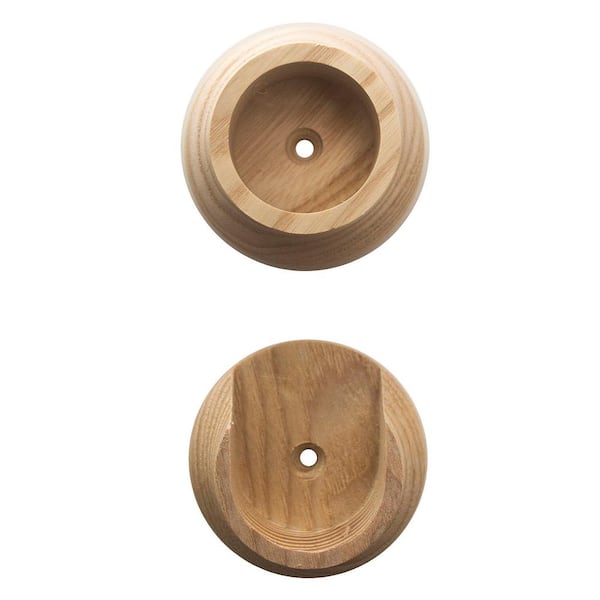 Design House 13/8 in. Natural Wood Closet Pole Socket 206094 The