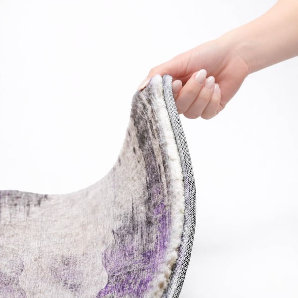Dream Shag Premium Machine Washable Abstract ADS710 Purple 5 ft. x 7 ft. 6 in. Area Rug