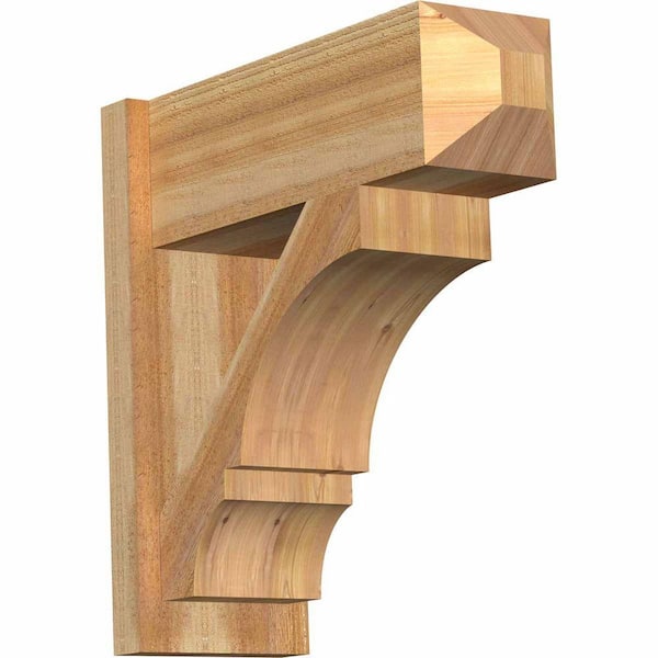Ekena Millwork 8 in. x 22 in. x 22 in. Balboa Craftsman Rough Sawn Western Red Cedar Outlooker