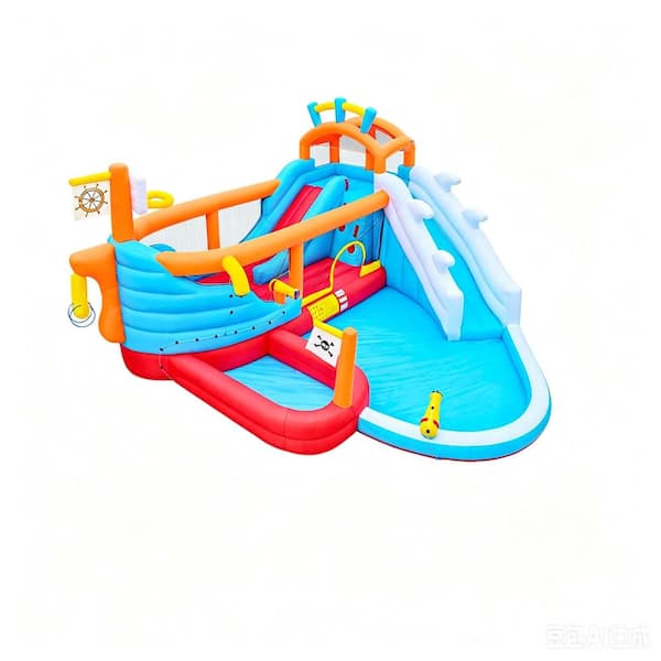 Multicolor 9 in1 Inflatable Slide Water Park Trampoline Bouncing House