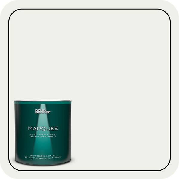 BEHR MARQUEE 1 qt. #780E-1 Billowy Down Semi-Gloss Enamel Interior Paint & Primer