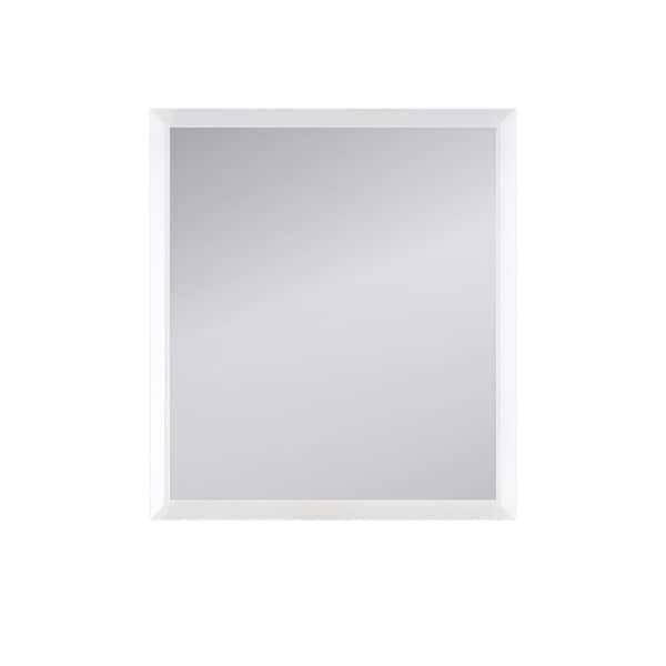 Shaila 40 in. W x 32 in. H Rectangular Metal Framed Wall Bathroom Vanity Mirror White