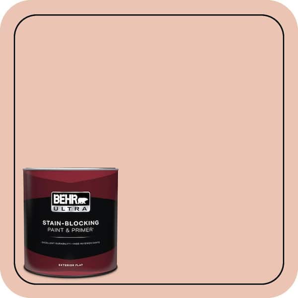 BEHR ULTRA 1 qt. Home Decorators Collection #HDC-CT-14 Coral Coast Flat Exterior Paint & Primer