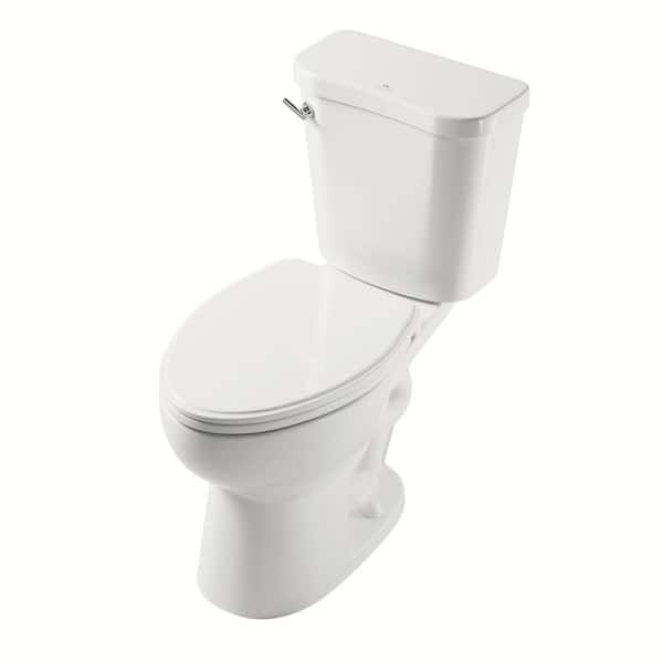Los Flexi 17 in. ADA 2-Piece Toilet White, Siphon Jet Single Flush 1.28 GPF, 12 in. Rough-In Elongated Bowl, Soft-Close Seat