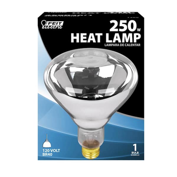 NEW GE Clear 250 watt heat lamp R-40 bulb 120 Volt WELL Packaged for shipping 