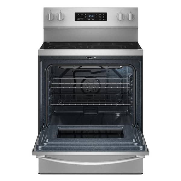 30 in. 5 Burner Elements Freestanding Electric Range in Fingerprint Resistant Stainlss Steel with Air Cooking Technology