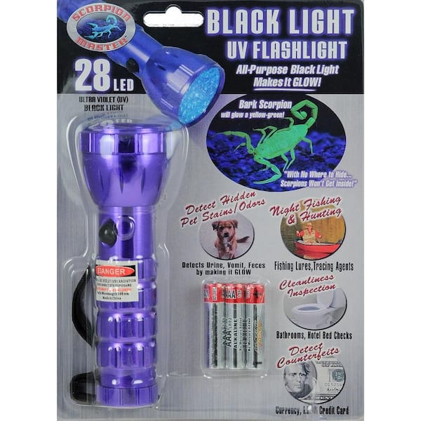 sekvens købmand Repressalier 28 LED UV Flashlight 900221 - The Home Depot