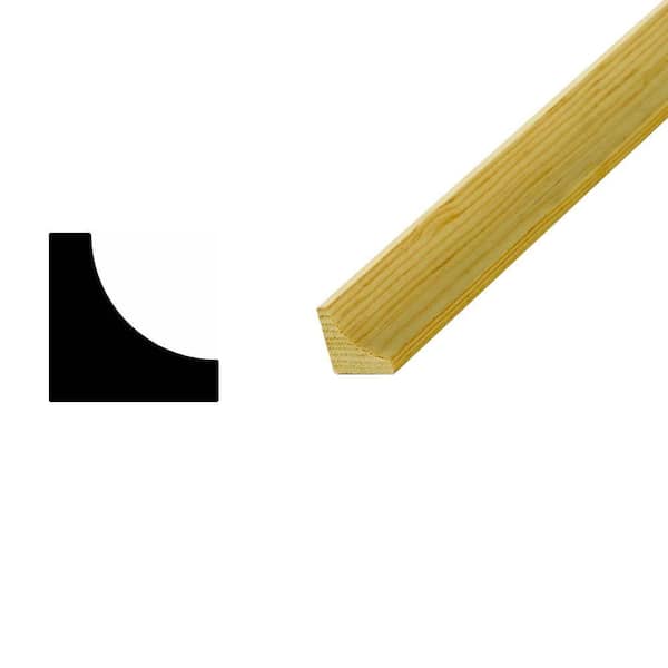 American Wood Moulding WM100 11/16 in. x 11/16 in. Pine Wood Cove Moulding