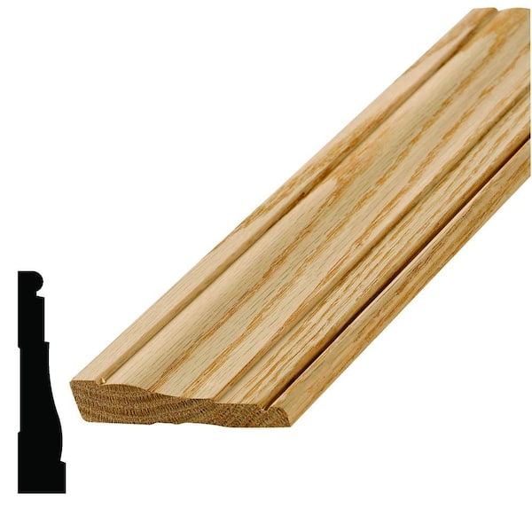 Alexandria Moulding LWM 445 11/16 in. x 3-1/4 in. Oak Wood Casing Moulding