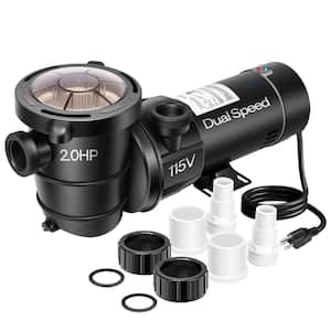 2.0 HP 115-Volt Self Primming Dual Speed Above Ground Swimming Pool Pump with Strainer Basket