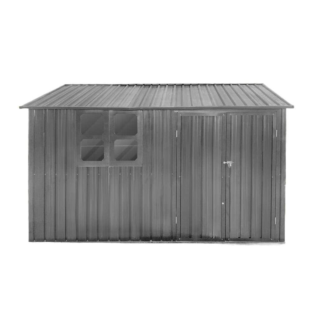 10 ft. W x 8 ft. D Metal Storage Shed Garden Tool Room with Outdoor Window 