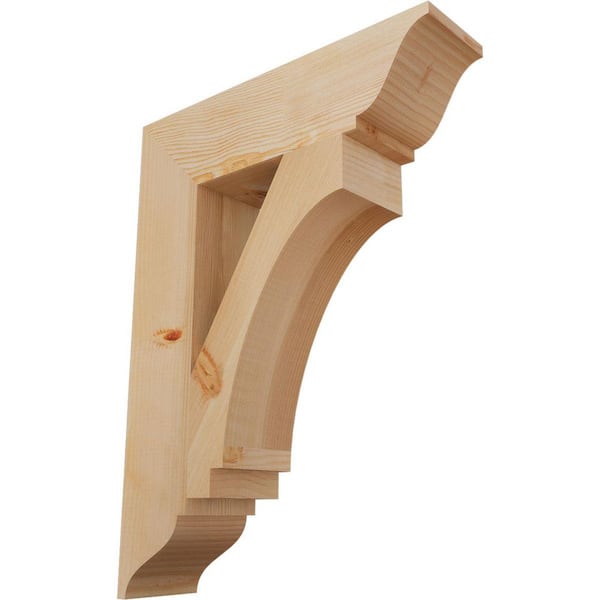 Ekena Millwork 5.5 in. x 32 in. x 24 in. Douglas Fir Imperial Traditional Smooth Bracket