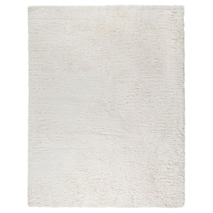 Paris Shag Ivory 12 ft. x 15 ft. Shaggy Poly and Cotton Area Rug