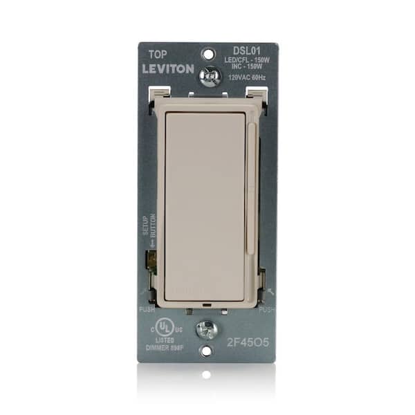 Decora Rocker LED Advanced Dimmer Switch for LED and Incandescent Bulbs, 150W Single Pole/3-Way, Light Almond DSL01-1LT
