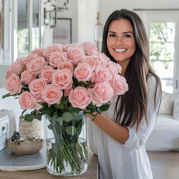 Globalrose 100 Stems - Fresh Cut Pink Roses 1850500097111 - The
