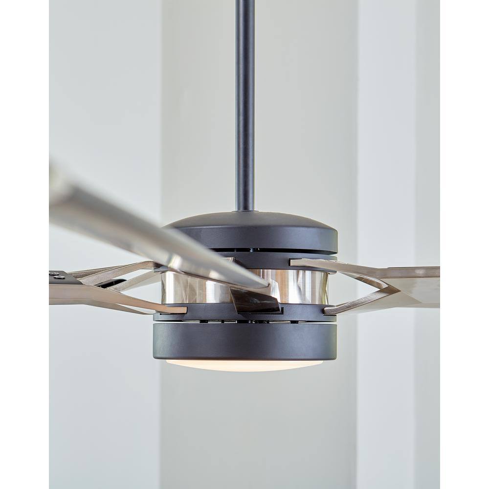Midnight Black 96" LED Ceiling Fan with Remote and Light