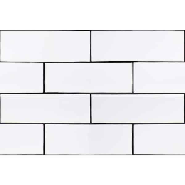 Glossy Ceramic White Subway Tile, Home Depot Tile Board