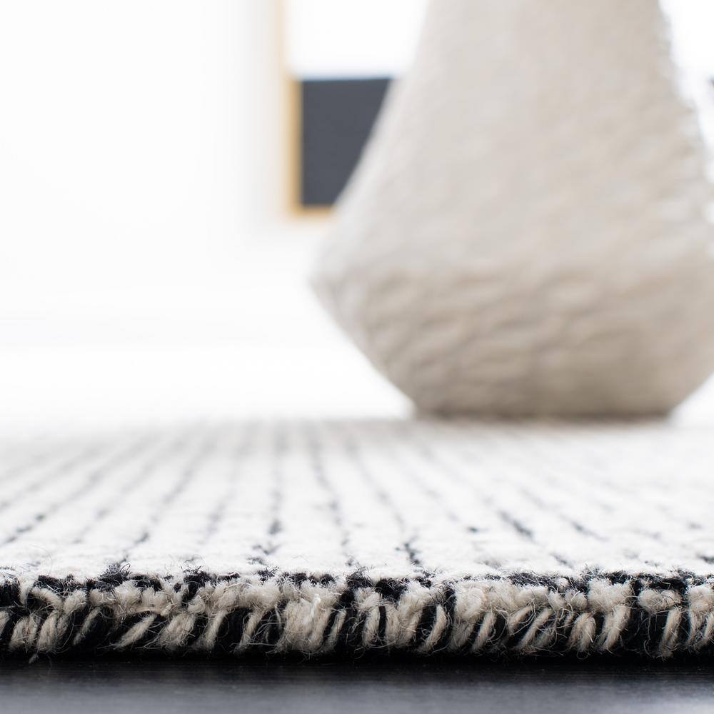 Ivory Abstract Hand-Tufted Wool & Viscose 2' x 3' Accent Rug