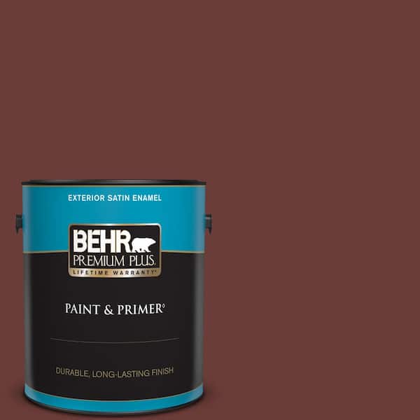 BEHR PREMIUM PLUS 1 gal. #BXC-69 Cimarron Satin Enamel Exterior Paint & Primer