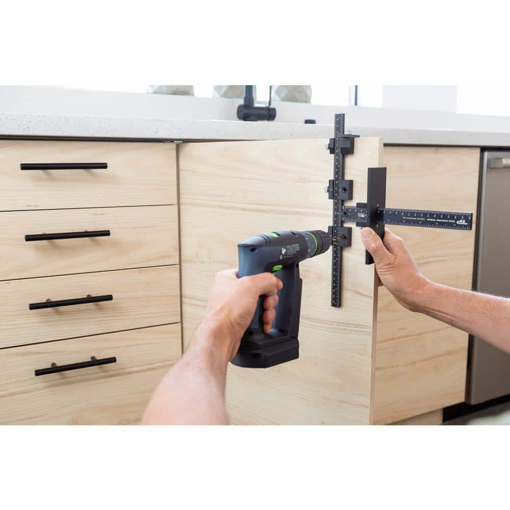 Precision Black Aluminum Cabinet Hardware Jig