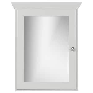 19 in. W x 27 in. H x 6.5 in. D Single Door Surface-Mount Medicine Cabinet Rounded/Mirror in Dewy Morning