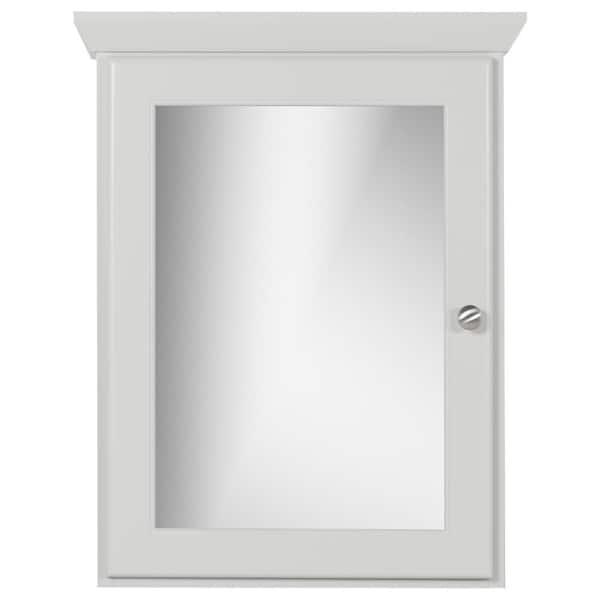 Simplicity by Strasser 19 in. W x 27 in. H x 6.5 in. D Single Door Surface-Mount Medicine Cabinet Rectangle/Mirror in Dewy Morning