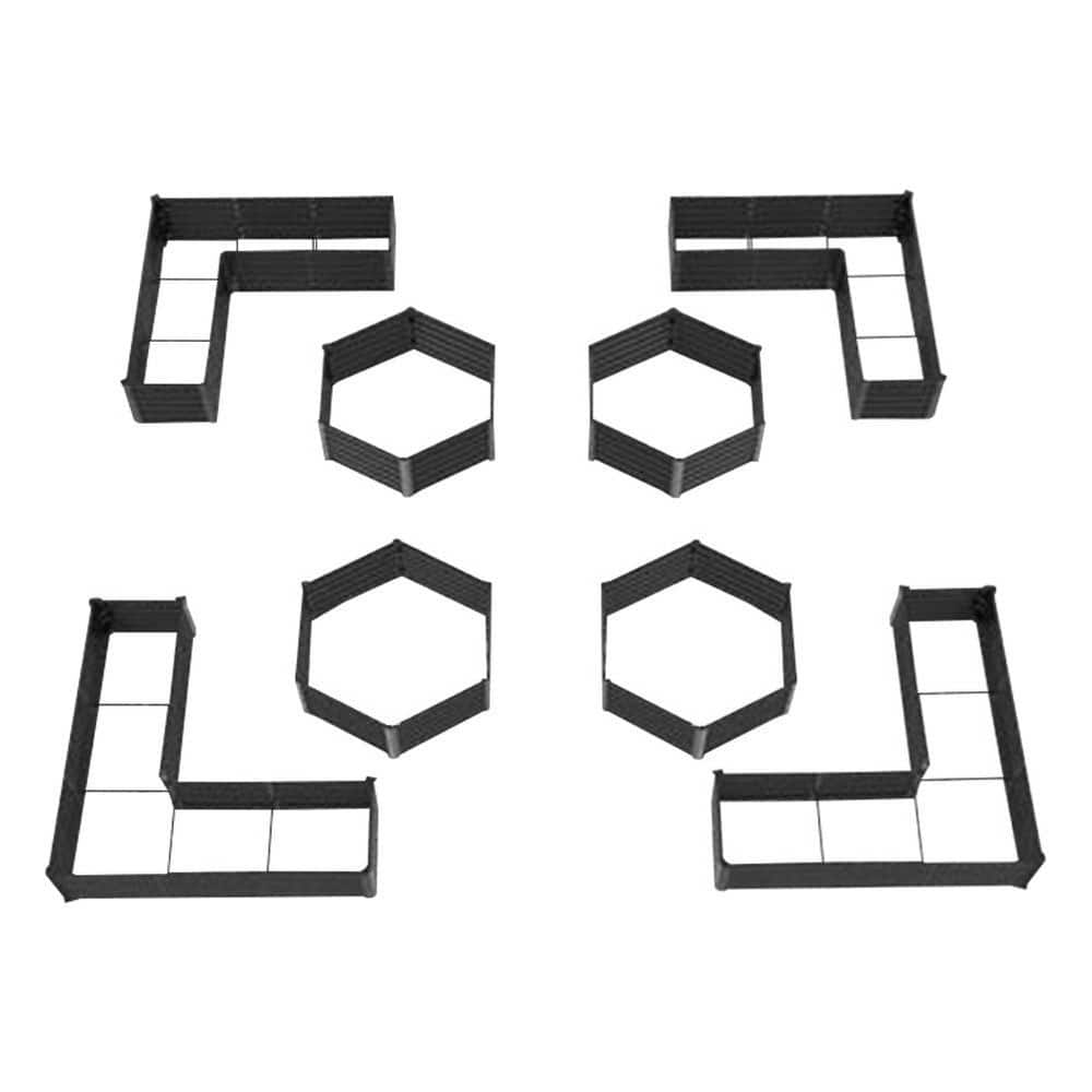 Geometric Metal Raised Garden Beds-Set of 8 for Stylish, Efficient Gardenin