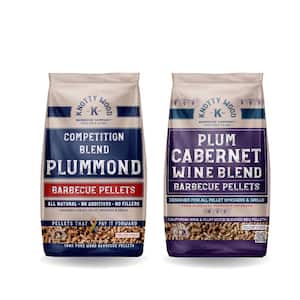 20 lbs. 100% Plummond plus Plum and Cabernet Wine Blend Almond Wood Pellets (2-Pack)