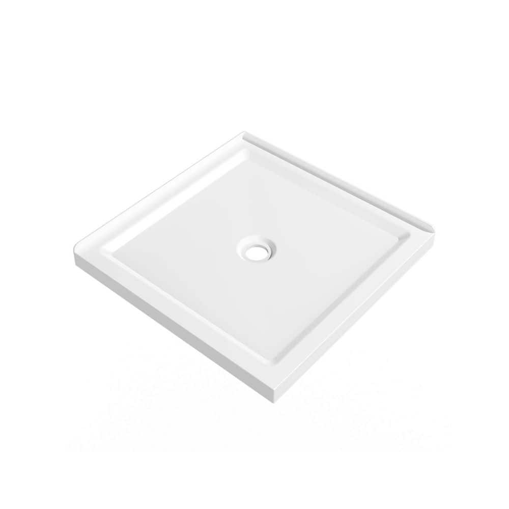 36 in. L x 36 in. W Alcove Shower Pan Base with Center Drain in White price history on PriceWatchPro
