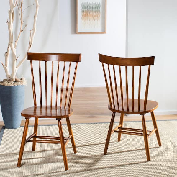 Riley Light Brown Wood Dining Chair (Set of 2)