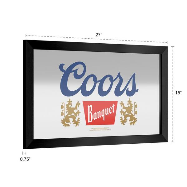 Coors Banquet Coors Original 26 in. W x 15 in. H Wood Black