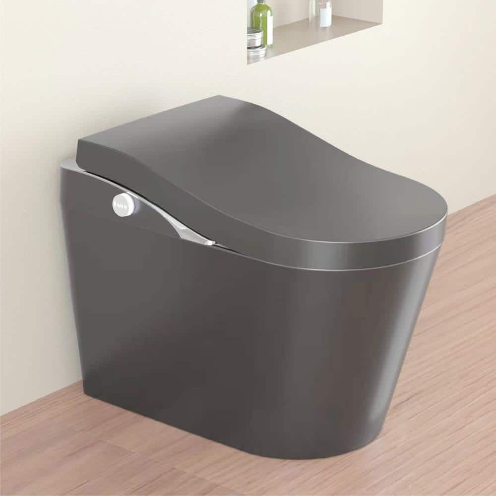 White & Matte Grey Tankless Smart Toilet with Bidet, Auto Flush/Open/Close, Heated Seat, Warm Water, Dryer, Foam Shield price history on PriceWatchPro