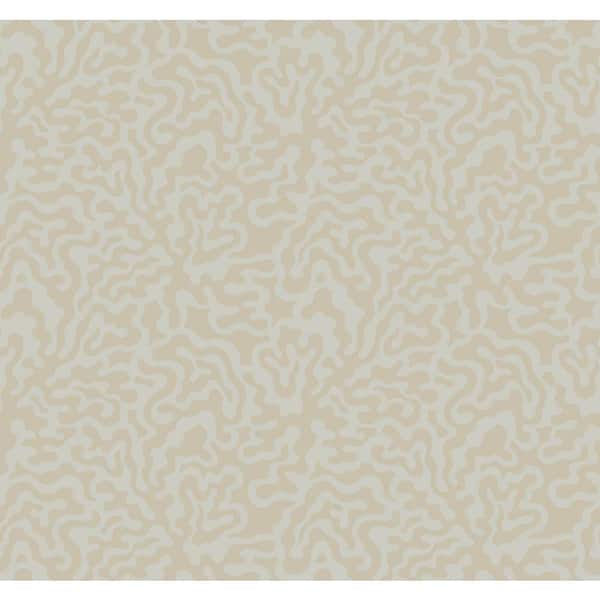 York Wallcoverings Brown Grey and Gold Nebulous Cloud Matte Non-Pasted Paper Wallpaper