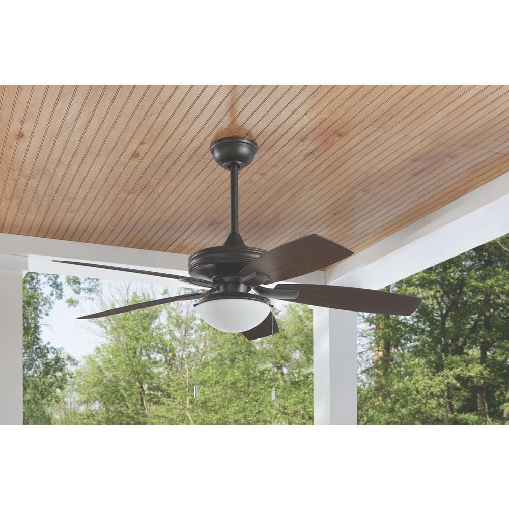 Hampton Bay YG836A-NI 52 in. Gazebo III Indoor & Outdoor Natural Iron Ceiling Fan with Light Kit