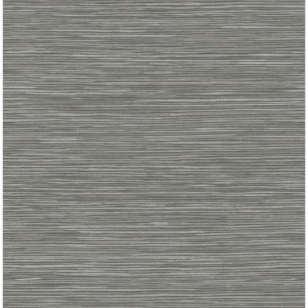 Advantage Alton Grey Faux Grasscloth Textured NonPasted NonWoven