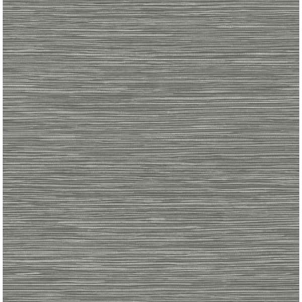 Advantage Alton Grey Faux Grasscloth Textured Non-Pasted Non-Woven Wallpaper Sample