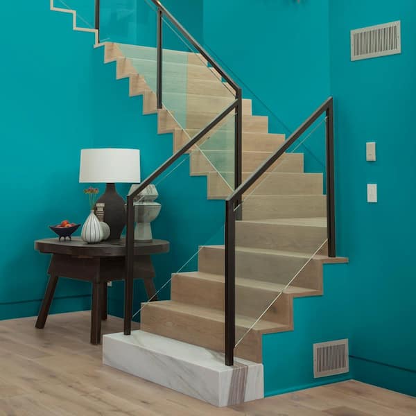 BEHR MARQUEE 1 gal. #MQ4-21 Caicos Turquoise One-Coat Hide Satin Enamel Interior Paint & Primer