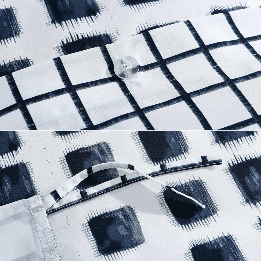 Urban Shibori Blue and White Microfiber Full/Queen Duvet Cover Set
