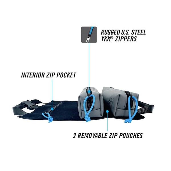 10.5 in. PRO 2-Pouch Tool Roll System Grey Fused with Black