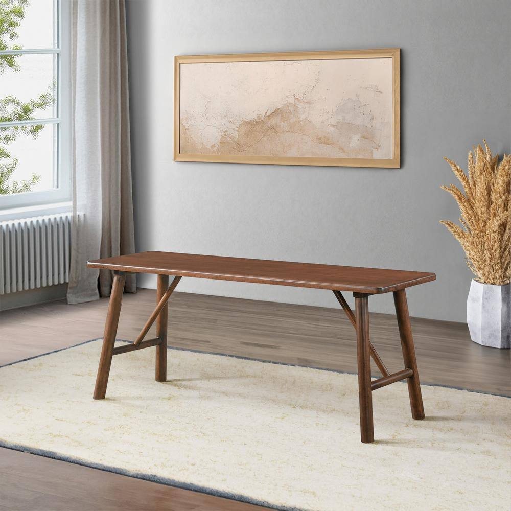Cluj 47 Inch Walnut Solid Wood Dining Bench