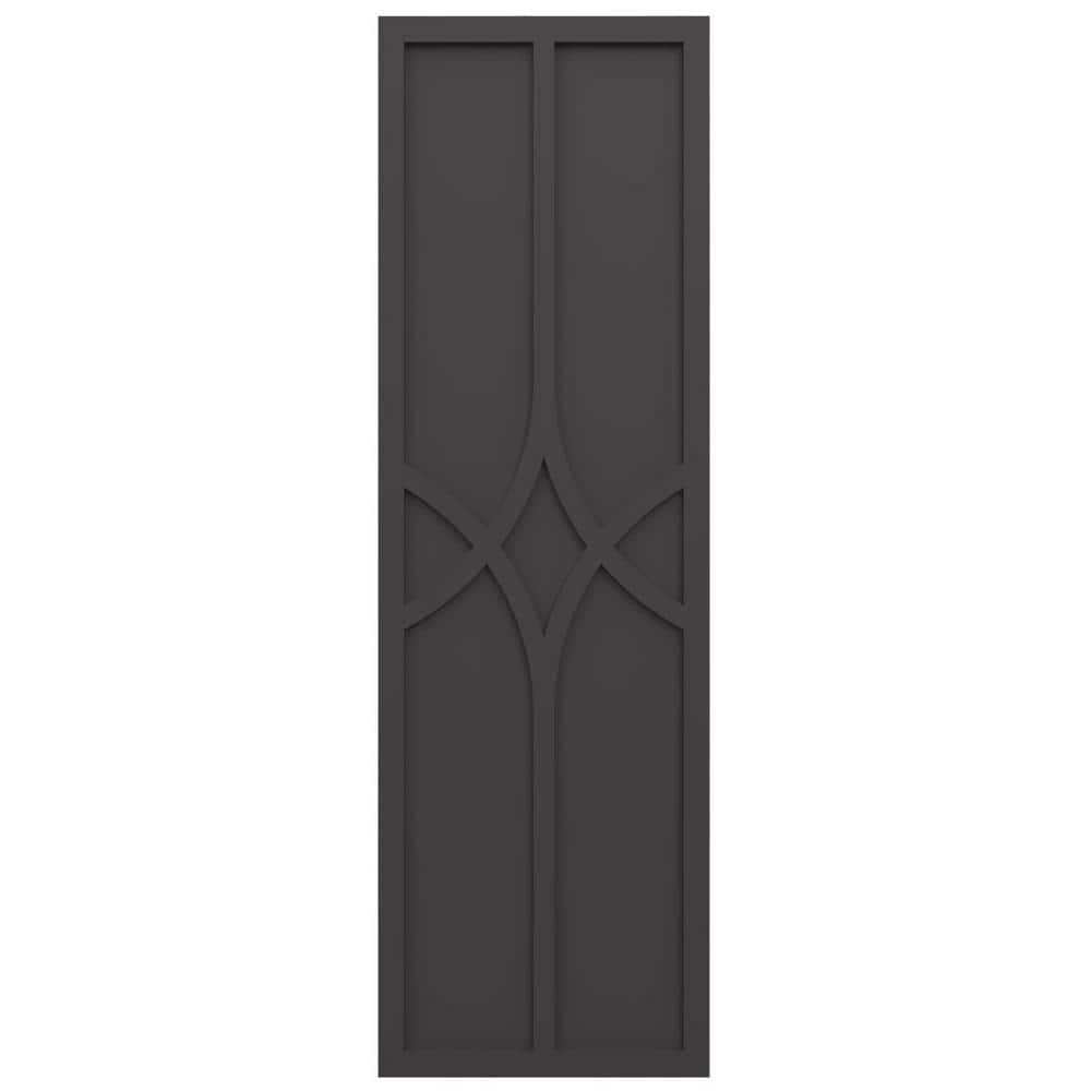 Shadow Mountain Raised Panel PVC Decorative Shutters, 12" x 55"