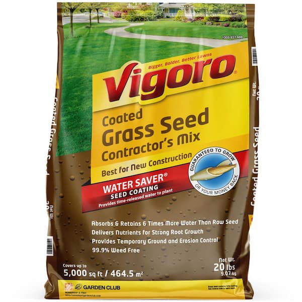 Vigoro 20 lbs. Contractor's Grass Seed Northern Mix with Water Saver ...