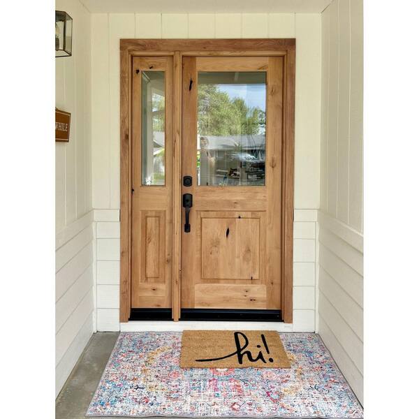 36 in. x 80 in. Rustic Half-Lite Clear Low-E IG Unfinished Wood Alder Right-Hand Inswing Exterior Prehung Front Door 36 in. x 80 in. Rustic Half-Lite Clear Low-E IG Unfinished Wood Alder Right-Hand Inswing Exterior Prehung Front Door
