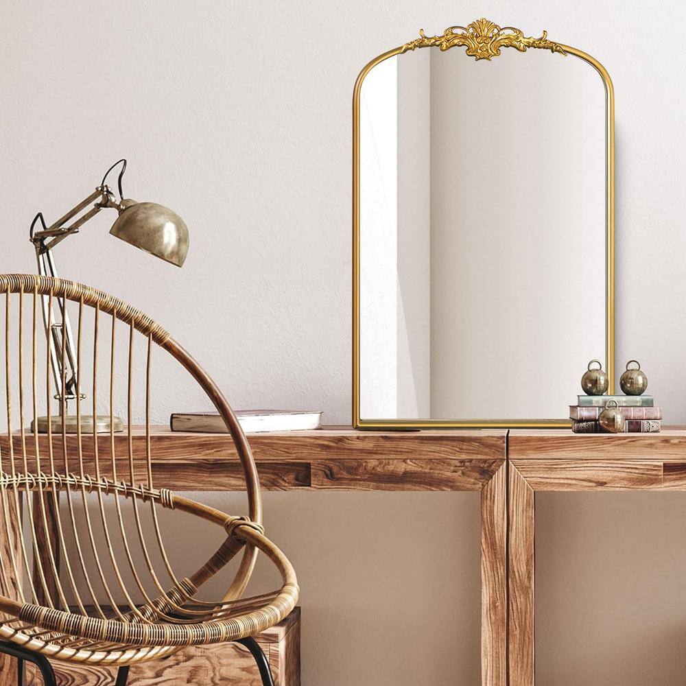 Crane Lake Gold Stainless Steel Rectangular Dresser Mirror