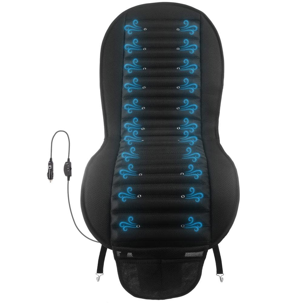 Cooling 18.5 in. L x 44.5 in. W 12-Volt Universal Electric Mesh Seat Cushion with 6 Adjustable-Speed Fans Black price history on PriceWatchPro