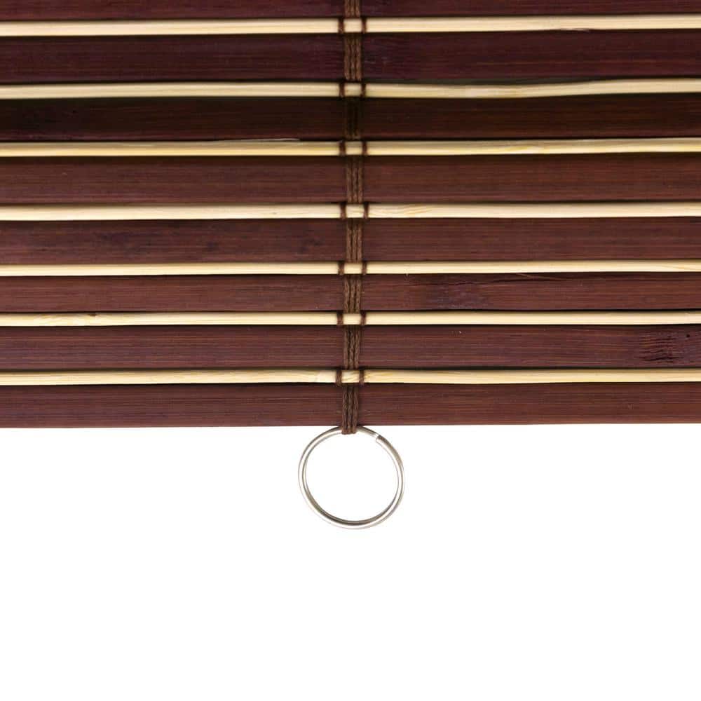 Mahogany Bamboo Cordless Indoor Roll-Up Window Shade