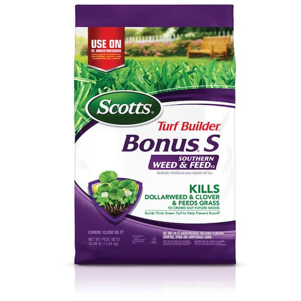 Scotts Turf Builder Bonus S 34.48 lbs. 10,000 sq. ft. Florida Weed and Feed Weed Killer Plus Dry Lawn Fertilizer