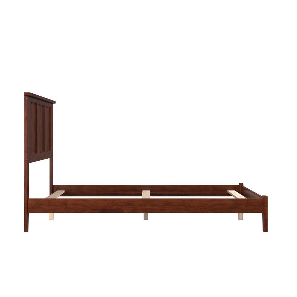 Madison Full Size Walnut Wood Bed Frame with Headboard