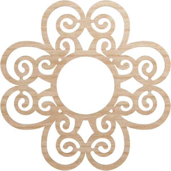 Ekena Millwork 0.25 in. x 36 in. x 36 in. Wood Medallion Moulding